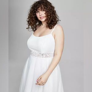 {City Studios} Trendy Plus Size Metallic Sleeveless Gown🤍